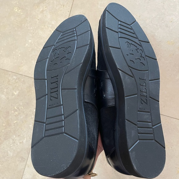 ZILLI Black Leather and Suede Mens Italian Sneakers - SIZE: US 9 (EU 43) - Picture 4 of 7